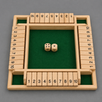 Deluxe Shut The Box Board Game Set Toy for Adults and Families Dice Party Club Drinking Games