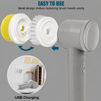 Electric Cleaning Brush Heads for Tub, FloorTile, Window Sink Cleaning