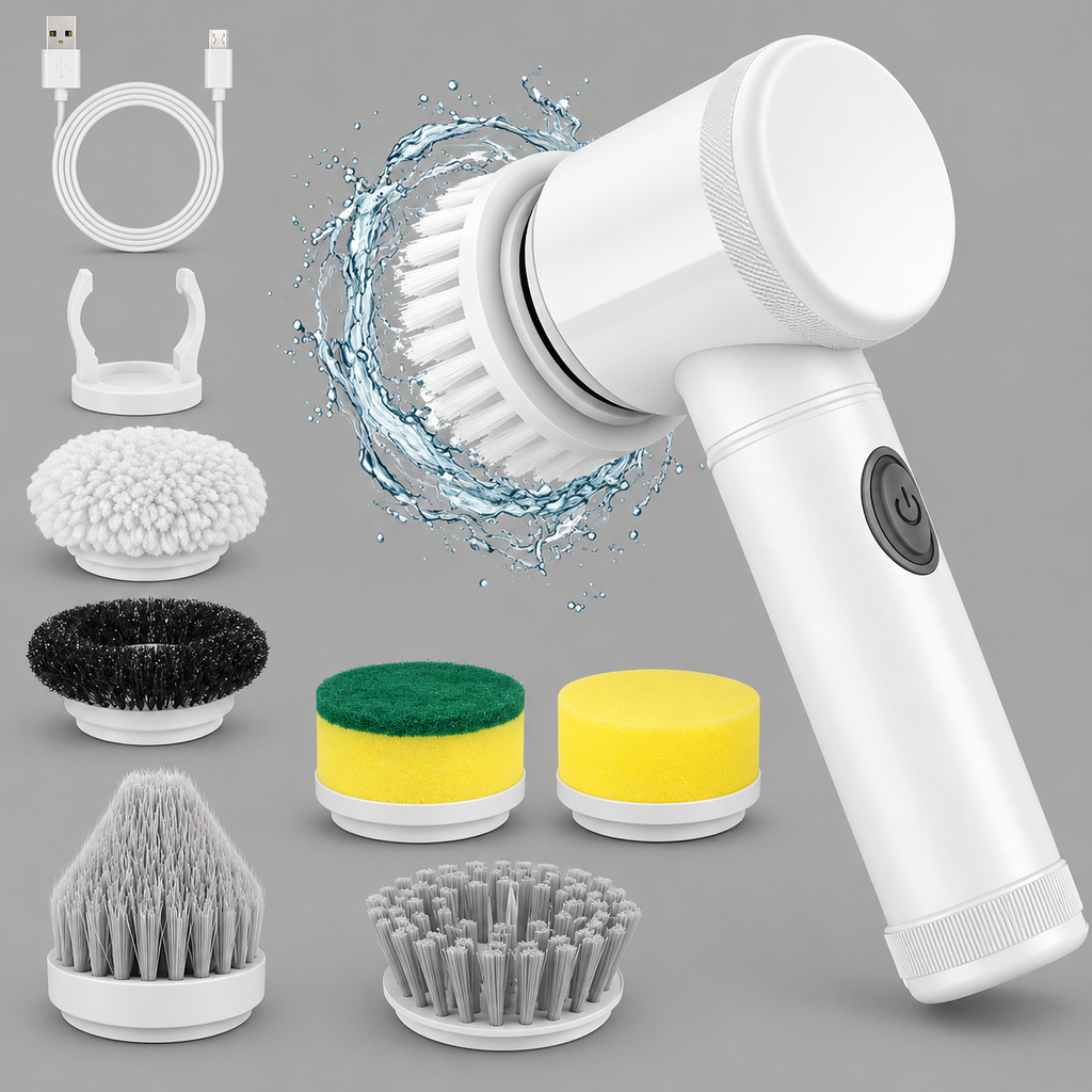 Electric Cleaning Brush Heads for Tub, FloorTile, Window Sink Cleaning