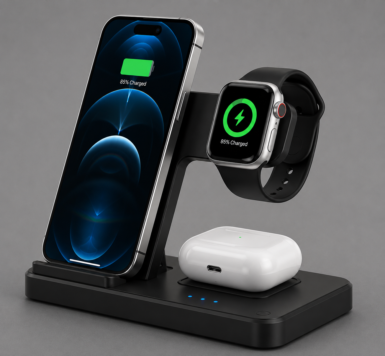 3 In 1 Wireless Charging Station Magnetic Fast Charging Foldable Charger