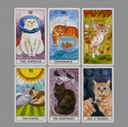 Cute Cat Tarot Cards Deck Oracle English Visions Divination Edition Board Playing Games for Beginners & Collectors