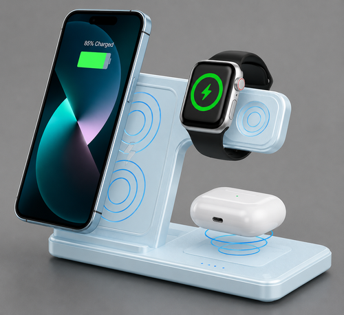 3 In 1 Wireless Charging Station Magnetic Fast Charging Foldable Charger