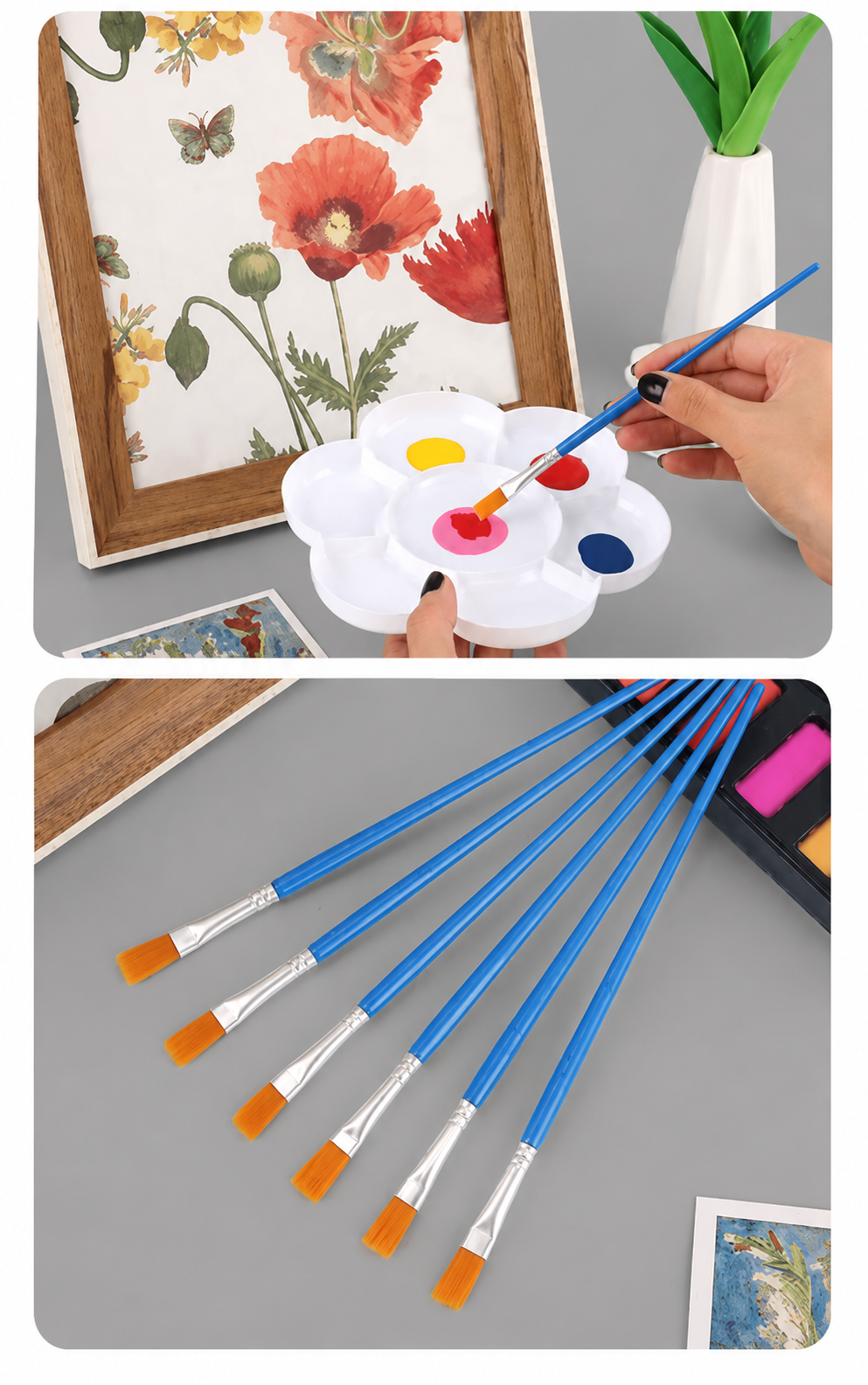 Professional Fine Detail Paint Brush Set for Acrylic Oil and Craft Painting