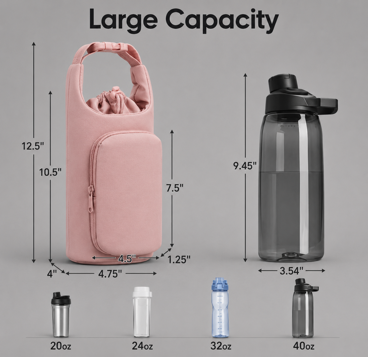 ThermaCarry Insulated Water Bottle Shoulder Bag
