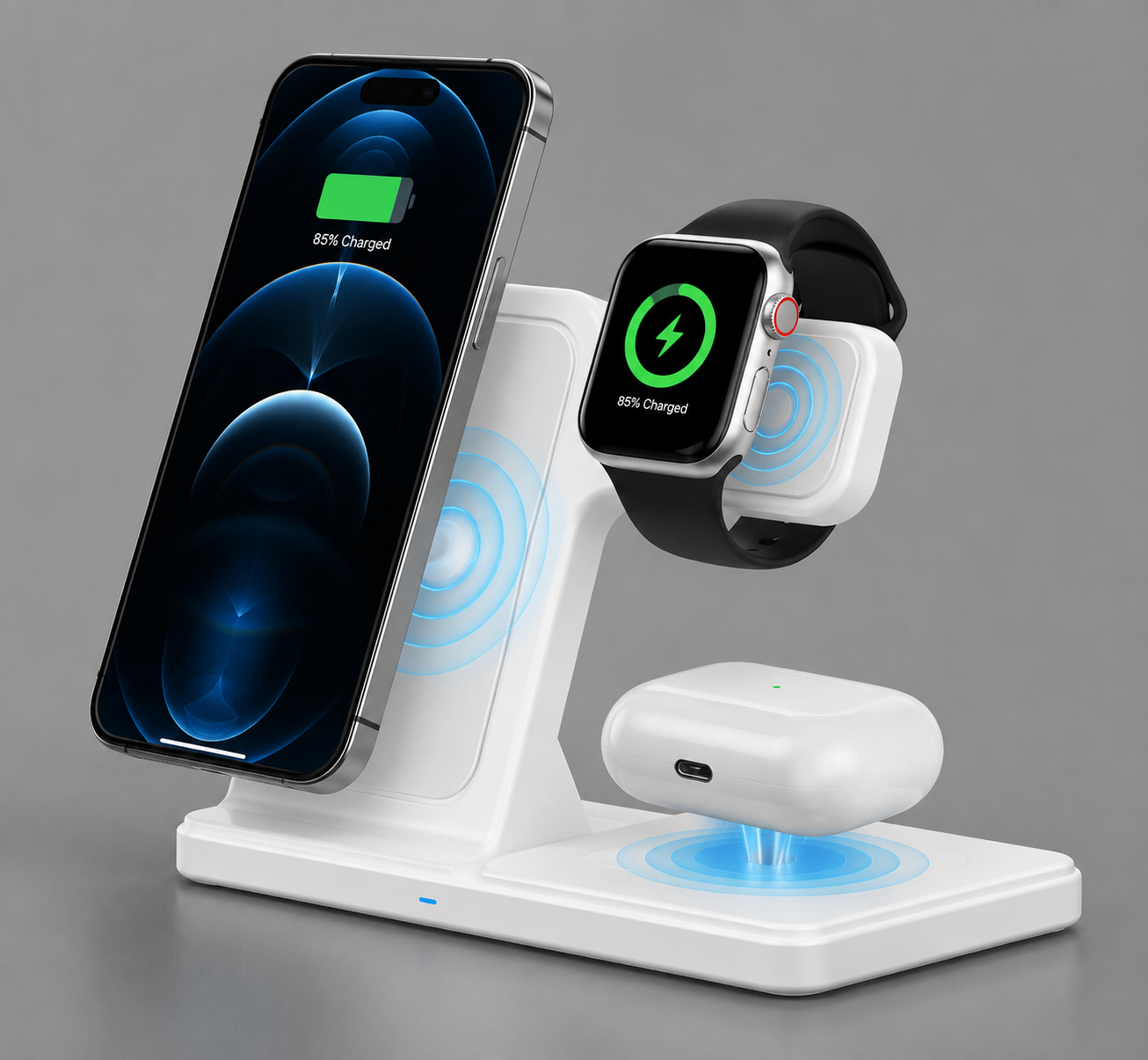3 In 1 Wireless Charging Station Magnetic Fast Charging Foldable Charger