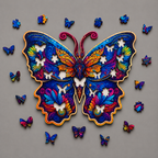 Colorful Butterfly Wooden Jigsaw Puzzle Unique Shaped Gift Puzzle