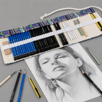 Roll Up Pencil Case for Colored Pencils and Art Supplies
