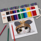 Roll Up Pencil Case for Colored Pencils and Art Supplies