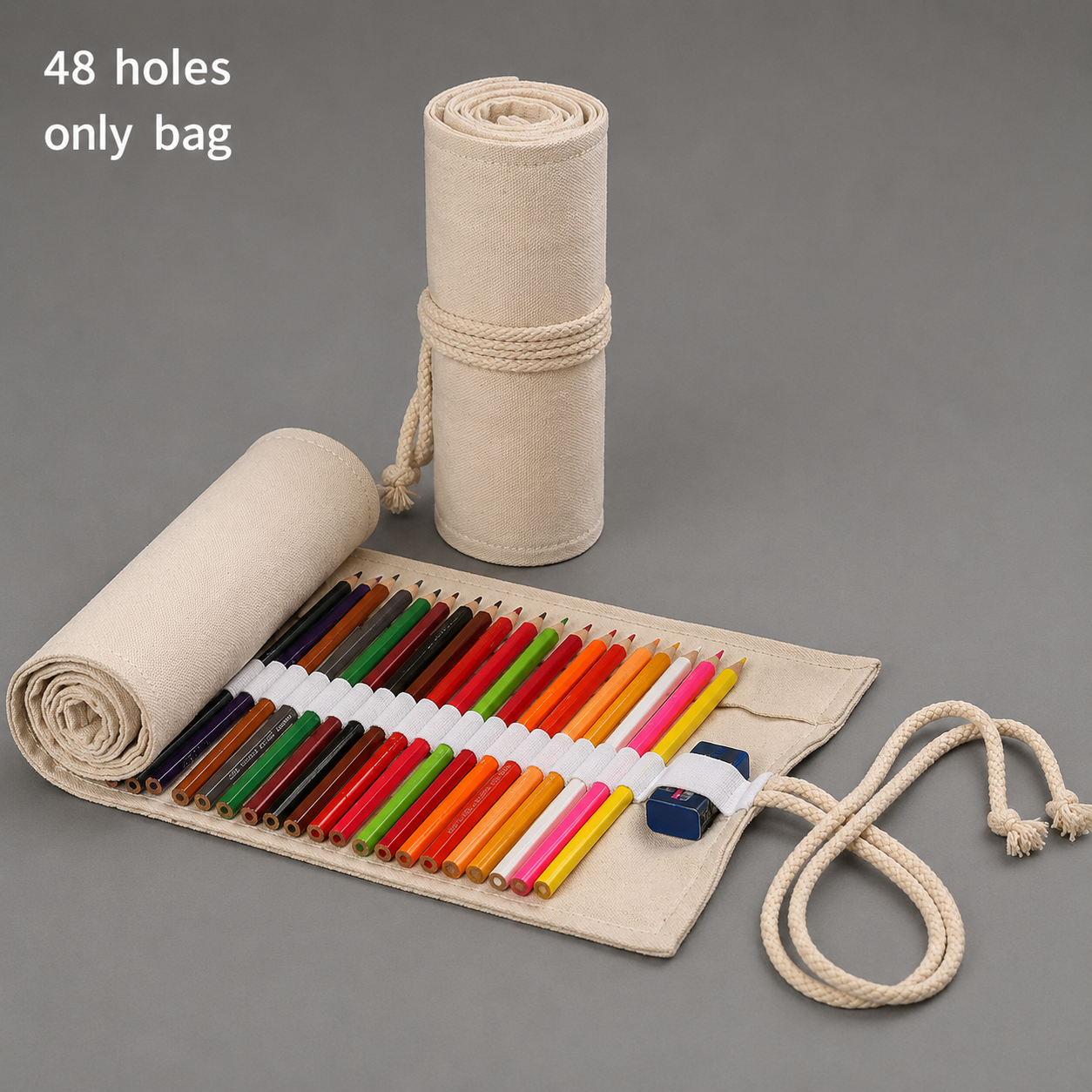 Roll Up Pencil Case for Colored Pencils and Art Supplies