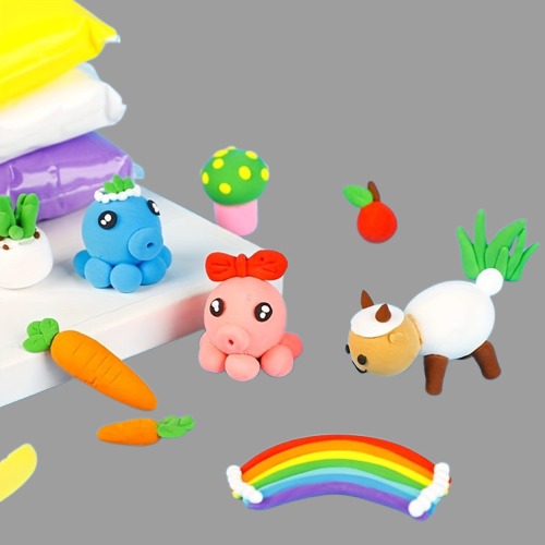 Non-Toxic Magic Air Dry Clay Set, Perfect for Kids' Modeling, Includes Deluxe Tool Kit and Vibrant Colors