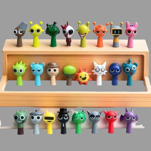 Sprunki 24 Piece Cartoon PVC Mini Figurines Set Collectible Desk Decor & Mini Action Figures