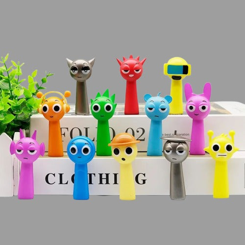 Sprunki 24 Piece Cartoon PVC Mini Figurines Set Collectible Desk Decor & Mini Action Figures