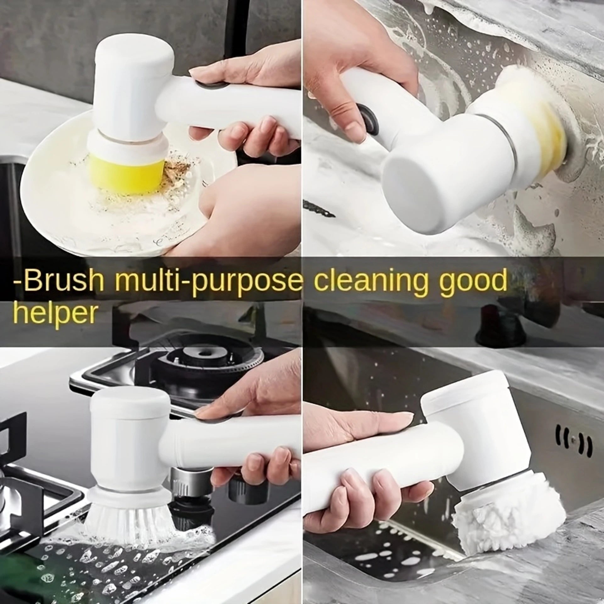 Electric Cleaning Brush Heads for Tub, FloorTile, Window Sink Cleaning