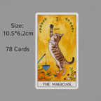 Cute Cat Tarot Cards Deck Oracle English Visions Divination Edition Board Playing Games for Beginners & Collectors