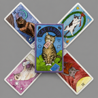 Cute Cat Tarot Cards Deck Oracle English Visions Divination Edition Board Playing Games for Beginners & Collectors
