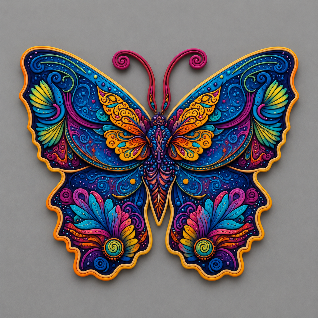 Colorful Butterfly Wooden Jigsaw Puzzle Unique Shaped Gift Puzzle